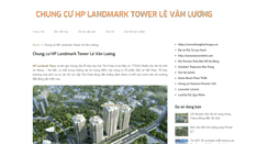 Desktop Screenshot of chungcuhplandmark.com